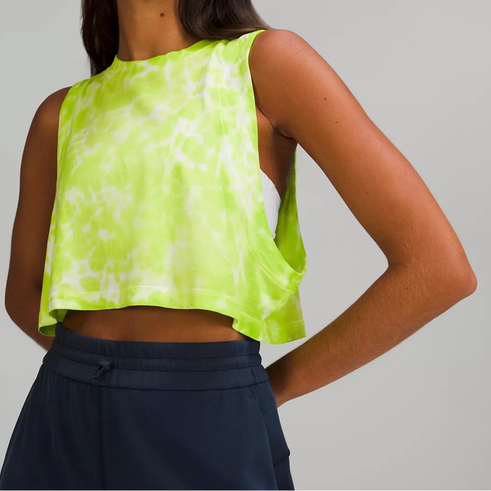 Lululemon All Yours Cropped Cotton Tank Top 
Tie Dye